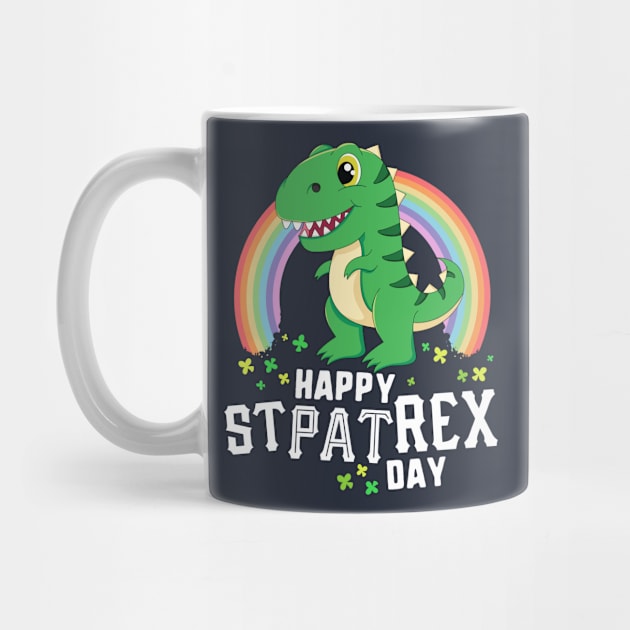 Happy St Pat T-Rex Day T-Shirt Dinosaur St Patricks Day Kid by 14thFloorApparel